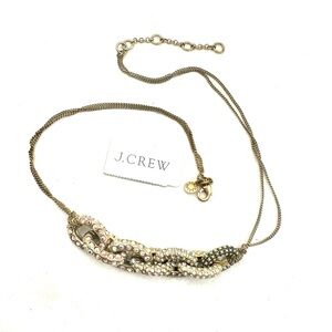 J. CREW PAVE CRYSTAL Aurora Borealis DOUBLE STRAND NECKLACE